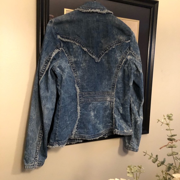 Hikit embroidered jean jacket, size S - Picture 2 of 6